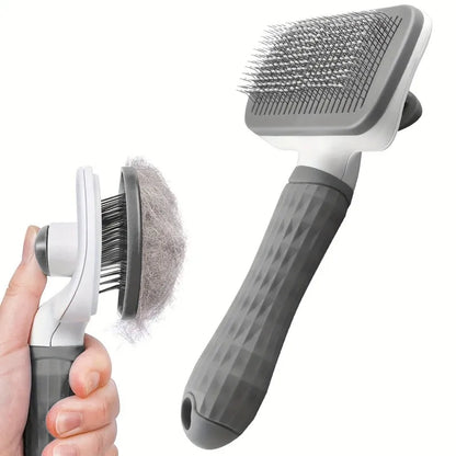 Self-Cleaning Pet Brush — One-Click Fur Removal for Dogs & Cats