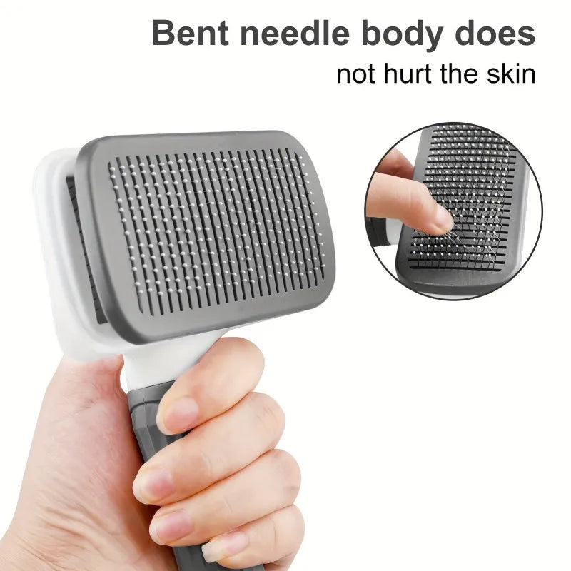 Self-Cleaning Pet Brush — One-Click Fur Removal for Dogs & Cats