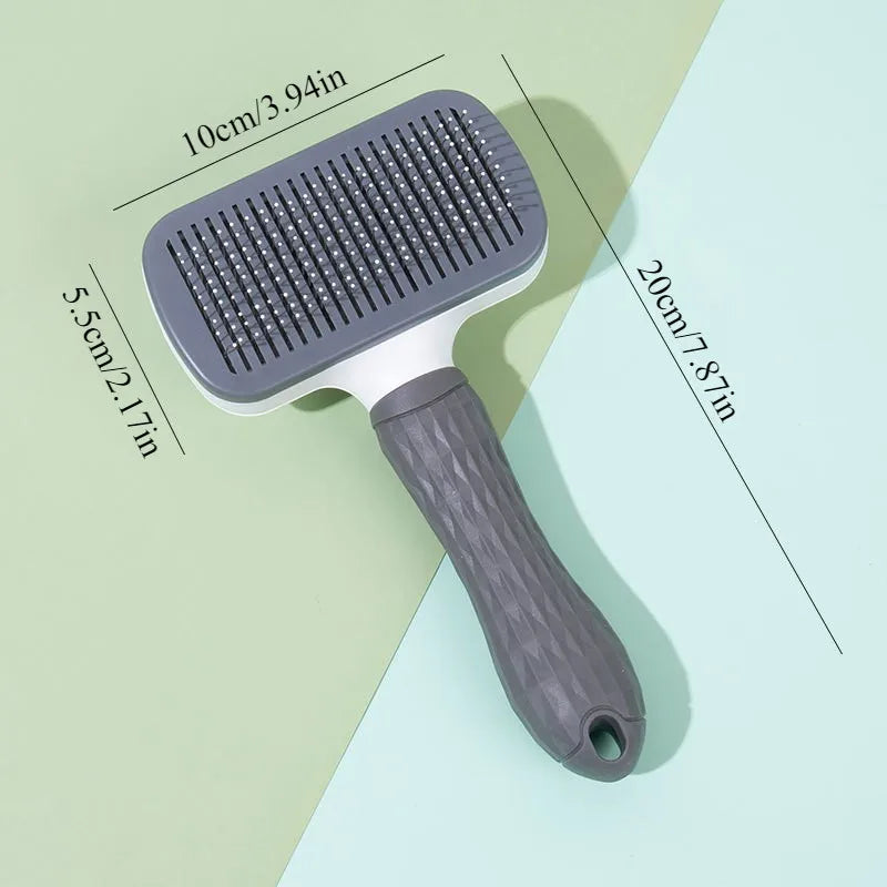 Self-Cleaning Pet Brush — One-Click Fur Removal for Dogs & Cats