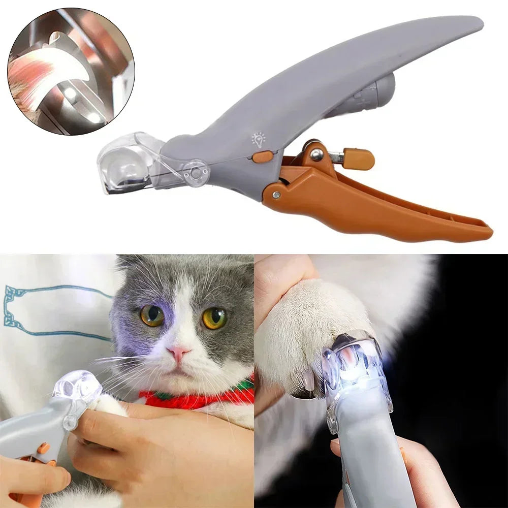 Professional Pet Nail Clipper Scissors With LED Light Cat Dog Nail Clipper Tool Scissors Nail Toeclaw Cutter Scissors Pet Supply